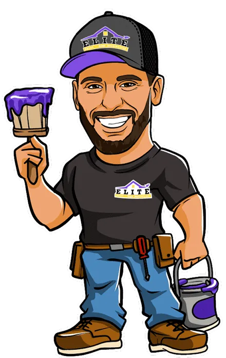 a cartoon of a man holding a trowel