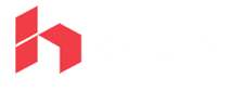 Red geometric logo with "HEARTH" text on transparent background.