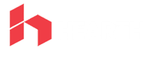 Red geometric logo with "HEARTH" text on transparent background.