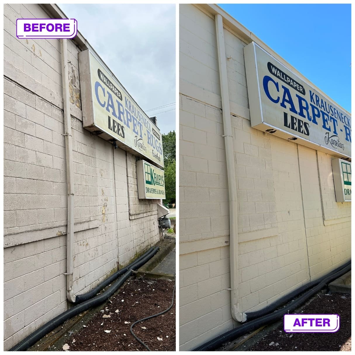exterior and after commercial painting