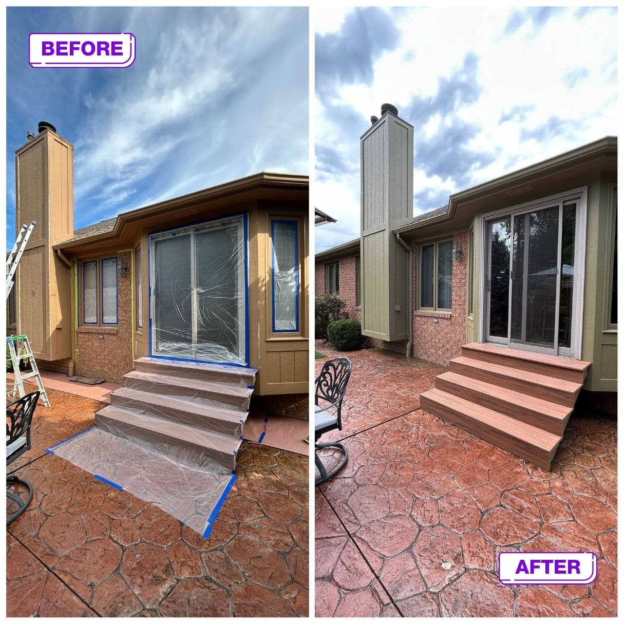 exterior before and after painting
