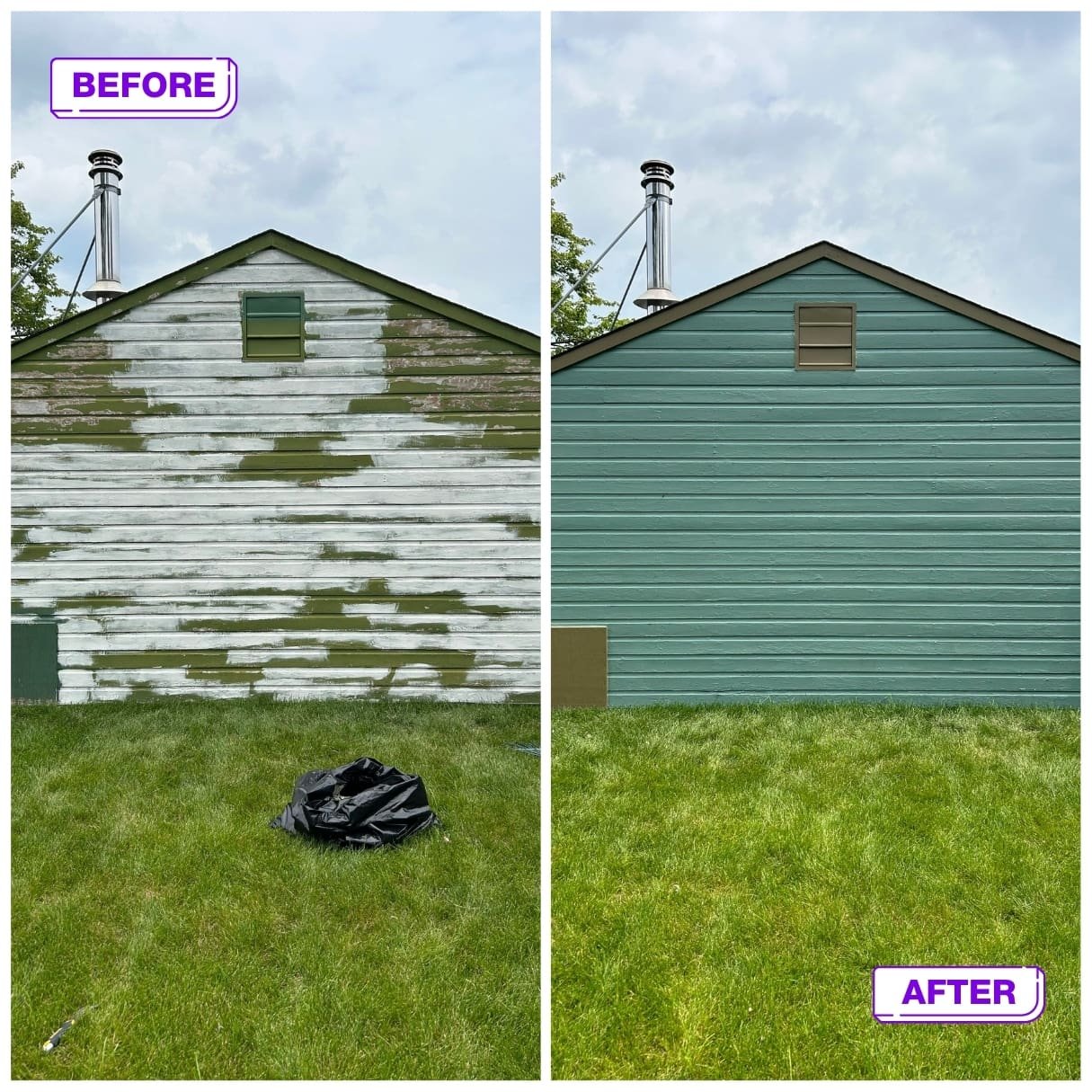 exterior before and after painting