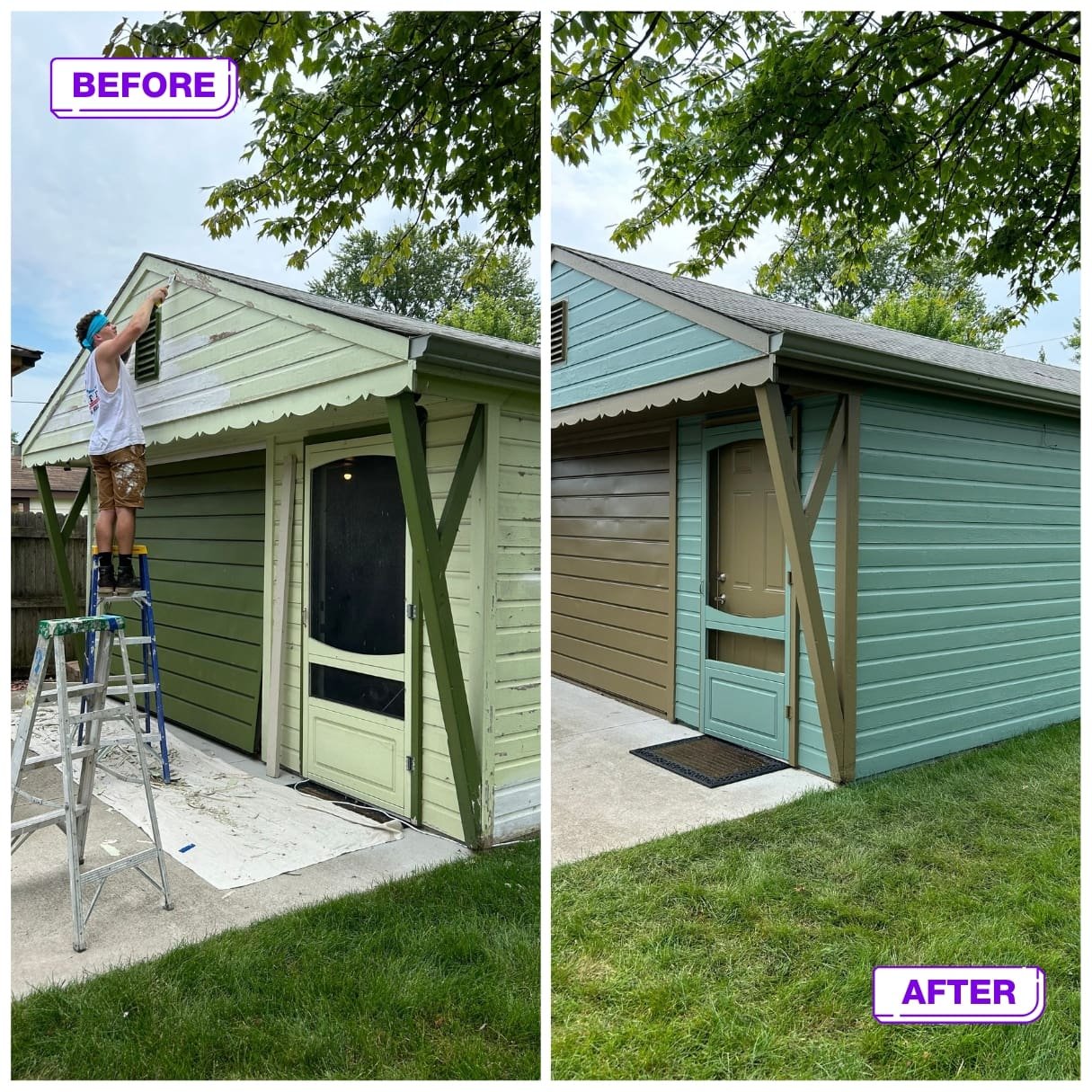 exterior before and after painting