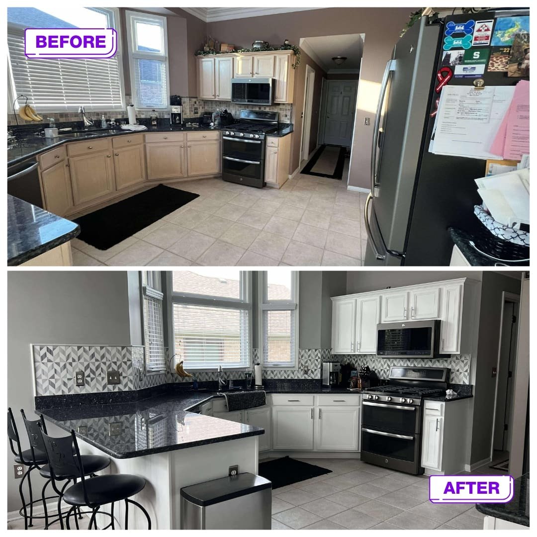 Cabinet Painting 9 interior before and after painting