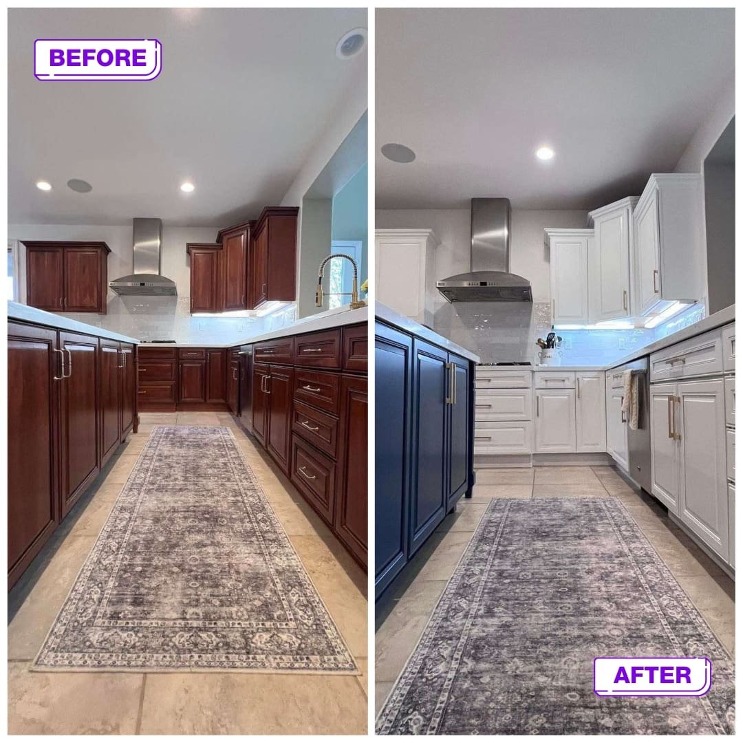 Cabinet Painting 10 interior before and after painting